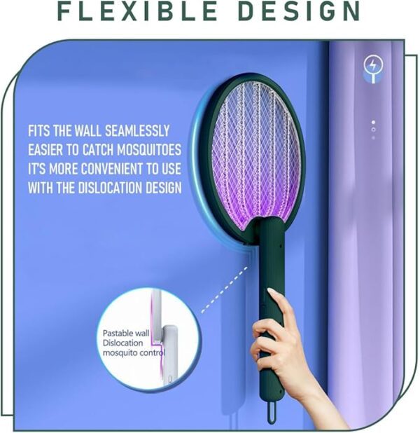 ⁦صاعق البعوض والذباب الكهربائي قابل للطي⁩ - الصورة ⁦3⁩