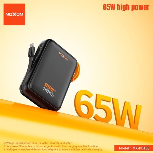 ⁦خازن شحن سعة 20000 ملي امبير قوة 65 وات الاصلي⁩ - الصورة ⁦3⁩