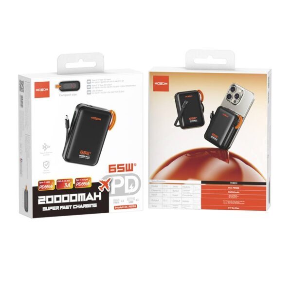 ⁦خازن شحن سعة 20000 ملي امبير قوة 65 وات الاصلي⁩ - الصورة ⁦4⁩