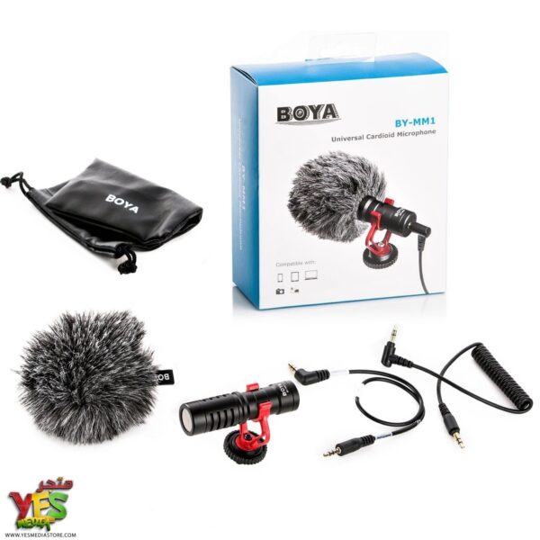 60d8e3f0-384d-4183-b9a0-fb69a6e0fd35 ميكروفون بويا Boya BY-MM1 الاحترافي للكاميرات والجوال