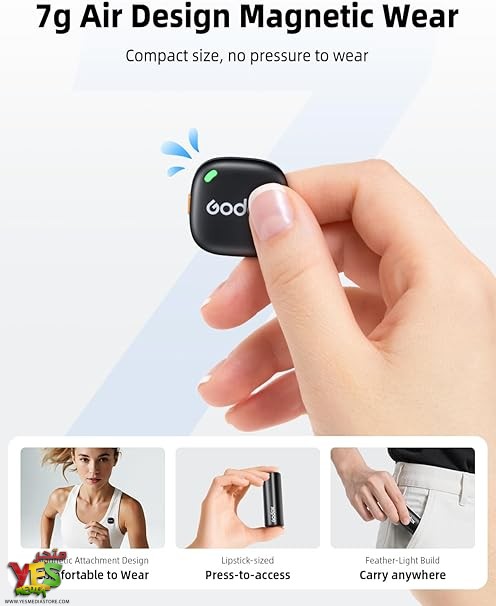 متجر يس ميديا 770999496 ميك لاسلكي مزدوج من جودكس تايب سي Godox C01 Kit2