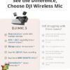 متجر يس ميديا 770999496 ميكروفون مزدوج DJI M3، لاسلكي لأجهزة ايفون - كاميرا - اندرويد