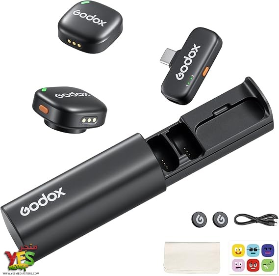 متجر يس ميديا 770999496 ميك لاسلكي مزدوج من جودكس تايب سي Godox C01 Kit2