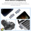 71CeGPrDrQL._AC_SY450_ ميكرفون لاسلكي مزدوج (ايفون - تايب سي - كاميرا) Luucco AirWave Combo