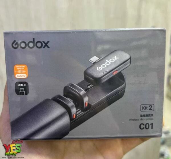متجر يس ميديا 770999496 ميك لاسلكي مزدوج من جودكس تايب سي Godox C01 Kit2