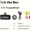 متجر يس ميديا 770999496 ميكروفون تايب سي لاسلكي فردي من جودكس Godox C01