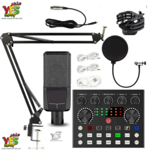 صورة1 طقم مايك lgt240 وكرت صوت v8s مع معدات التسجيل