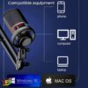 1612266660_max ميكروفون احترافي للجوال والكمبيوتر مع استاند الونش ME6S