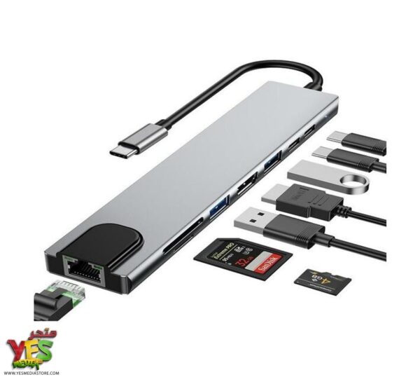 موزع USB/TYBY-C ابو 8 منافذ