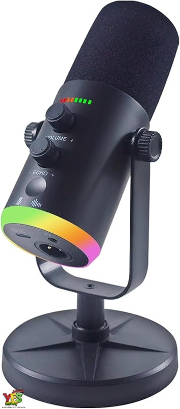 51VkfhRXsIL._AC_SX355_ ميكرفون احترافي ديناميكي بودكاست YU7 USB/XLR