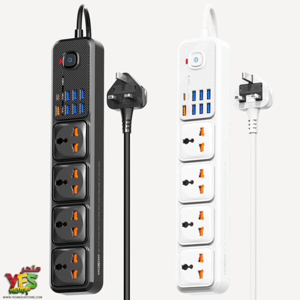 متجر يس ميديا 770999496 توصيلة كهرباء وشحن ST14(20W) سبعة منافذ USB واربعه منافذ كهرباء