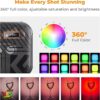 مصباح تصوير محمول ملون بزاوية 360 درجة K&F Concept RGB