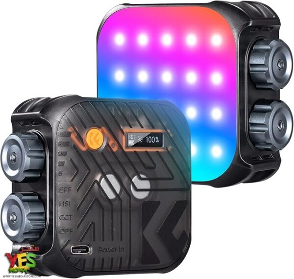 مصباح تصوير محمول ملون بزاوية 360 درجة K&F Concept RGB