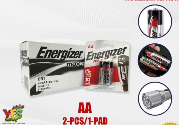 بطاريات قلم انرجيزر ماكس وكالة عبوة 12 زوج Energizer AA