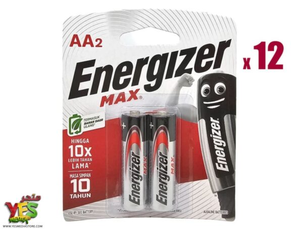 بطاريات قلم انرجيزر ماكس وكالة عبوة 12 زوج Energizer AA