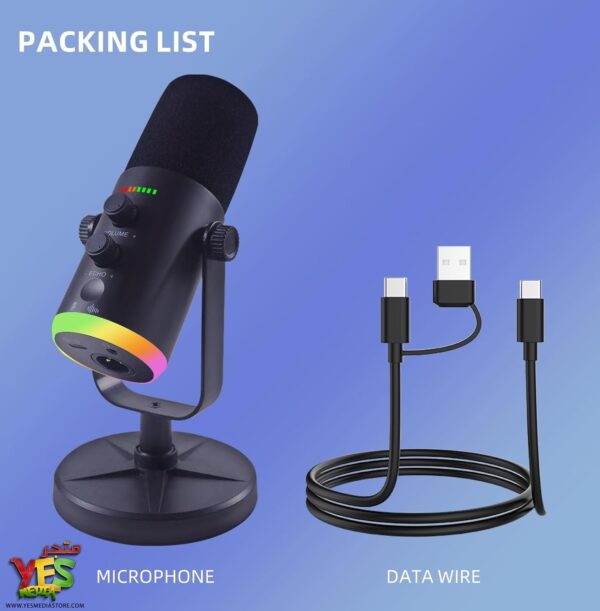 61G9anxG8qL._AC_SL1500_ ميكرفون احترافي ديناميكي بودكاست YU7 USB/XLR