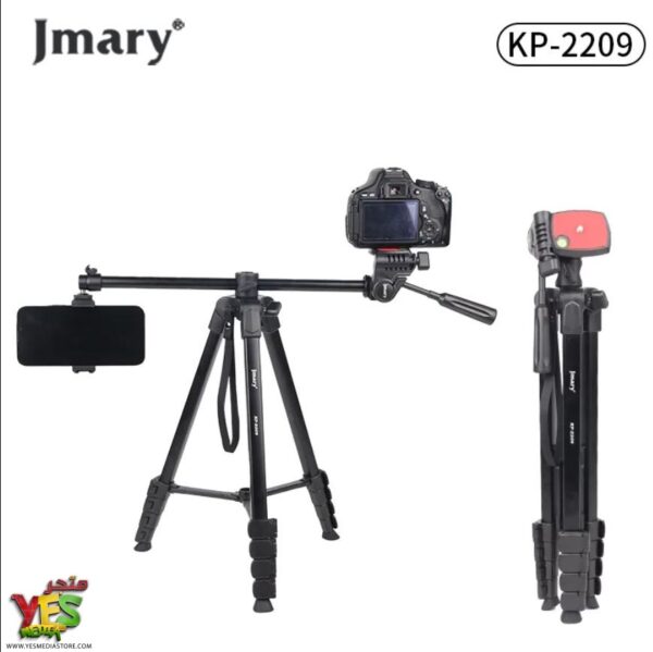 متجر يس ميديا 770999496 حامل ثلاثي القوائم بمحور أفقي للكاميرا والهاتف المحمول Jmary KP-2209