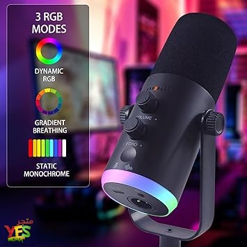 717kkYF3cKL._AC_SY355_ ميكرفون احترافي ديناميكي بودكاست YU7 USB/XLR