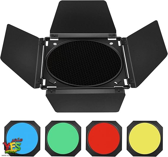 رموش اضاءة مع اربعه فلاتر ضوء ملون Godox BD-04