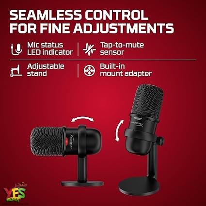 متجر يس ميديا 770999496 ميكروفون احترافي HyperX SoloCast مكثف USB