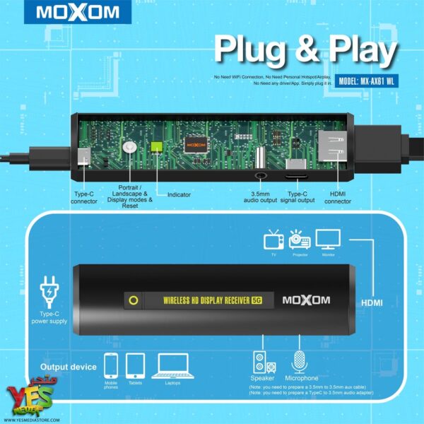 AX61-6 دونقل عرض شاشة الهاتف على التلفزيون سرعة الـ 5G ومتعة الشاشة الكبيرةMX-AX61