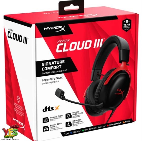 GDFGDF سماعة محيطية سلكية من هايبر اكس الاصدار الثالث HyperX Cloud III