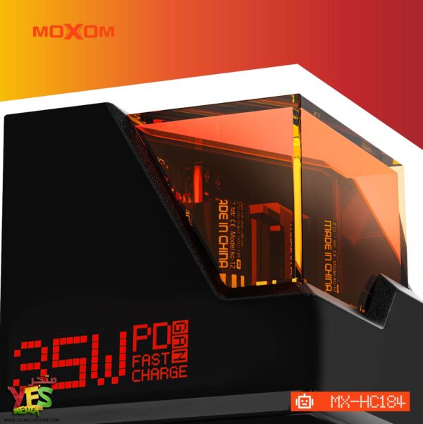 HC184-6 شاحن كهرباء الاصلي 35W ذكي سوبر فاست بتقنية GaN شبه شفاف موديل HC184