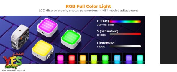 مصباح تصوير محمول ملون بزاوية 360 درجة K&F Concept RGB
