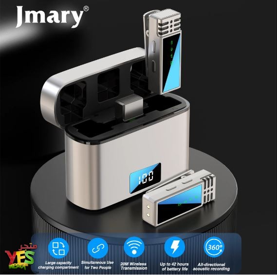cdssaa ميكروفون لاسلكي مزدوج تايب سي وكالة Jmary MW-15