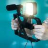 selfie-stick-with-wireless-remote-control-tripod-with-led-microphone-for-live-broadcast-tl-49t-bla (2) حامل تصوير فيديو احترافي للجوال مع اضاءة و مايك AY-49T