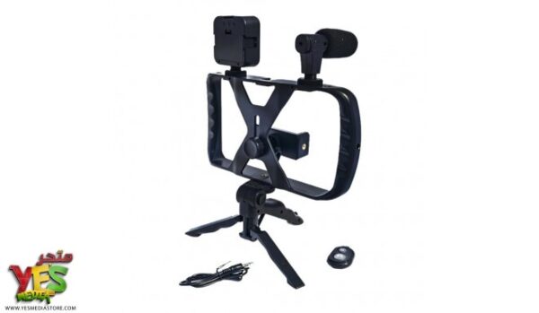 selfie-stick-with-wireless-remote-control-tripod-with-led-microphone-for-live-broadcast-tl-49t-bla (3) حامل تصوير فيديو احترافي للجوال مع اضاءة و مايك AY-49T