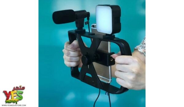 selfie-stick-with-wireless-remote-control-tripod-with-led-microphone-for-live-broadcast-tl-49t-bla (5) حامل تصوير فيديو احترافي للجوال مع اضاءة و مايك AY-49T