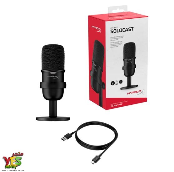 متجر يس ميديا 770999496 ميكروفون احترافي HyperX SoloCast مكثف USB