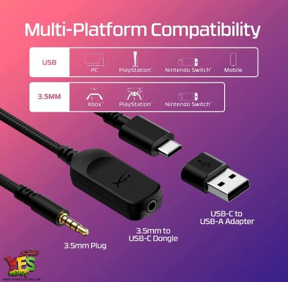 لباب سماعة محيطية سلكية من هايبر اكس الاصدار الثالث HyperX Cloud III