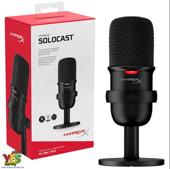 متجر يس ميديا 770999496 ميكروفون احترافي HyperX SoloCast مكثف USB