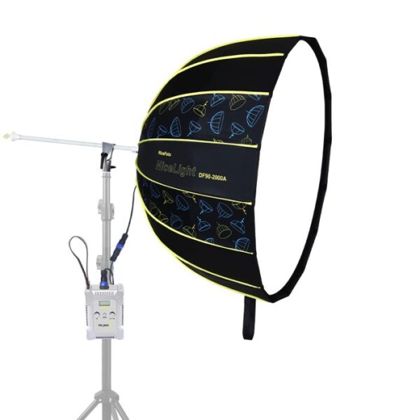 2-4-700x700 سوفت بوكس مقاس 90سم مع اضاءة led قوة 200 وات NiceFoto DL90-2000A
