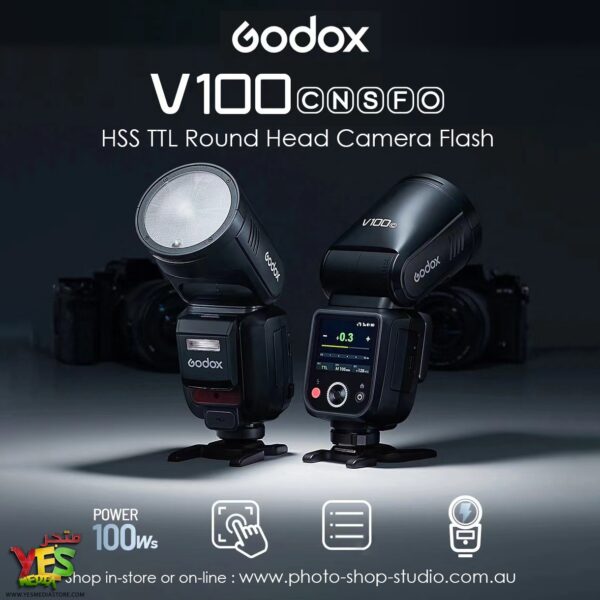 2024-12_V100_C__77791 (1) فلاش جودكس الدائري الاحترافي Godox V100 بقوة 100 واط