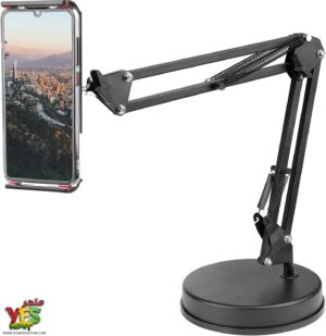 متجر يس ميديا 770999496 حامل واستاند هاتف مكتبي احترافي قابل للطي بدوران 360 درجة