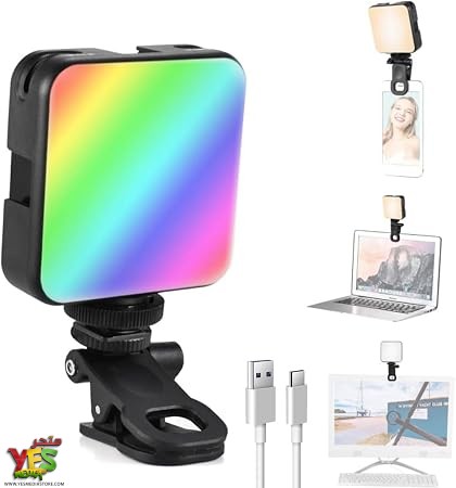 519m0GWqsLL._AC_SY450_ كشاف تصوير ملون ذكي MJ-88 RGB LED محمول