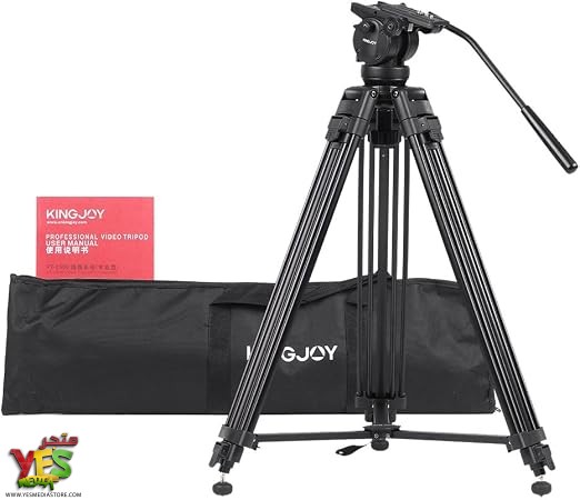 متجر يس ميديا 770999496 حامل تصوير ثلاثي القوائم احترافي برأس هيدروليكي KINGJOY VT-2500