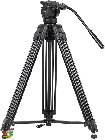 61thQdi3oyL._AC_SY450_ حامل تصوير ثلاثي القوائم احترافي برأس هيدروليكي KINGJOY VT-2500