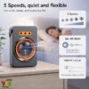71aE2GITwHL._AC_SX569_ مبرد هواء تبخيري مكتبي ذكي بـ 5 سرعات وشاشة رقمية