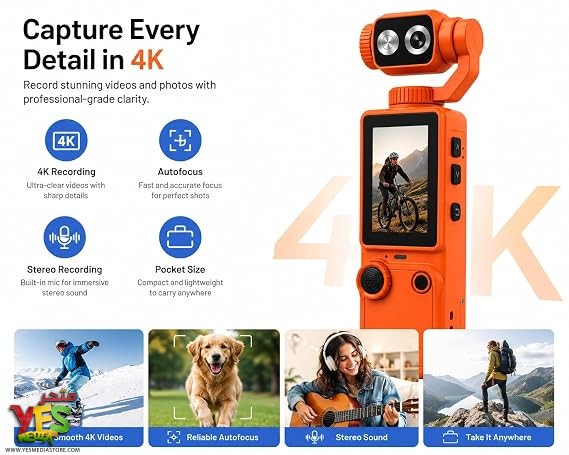 71uh2Z73qqL._SX569_ كاميرا الفلوغات والرياضة الذكية SKIG 4K HD WiFi موديل Q8