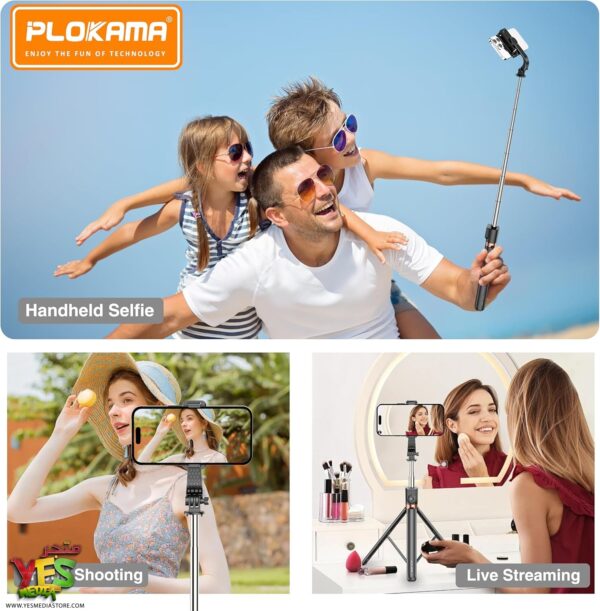 81MGPiMy1BL._AC_SL1500_ عصا سيلفي وحامل ثلاثي اصلي Plokama Live-K9