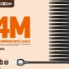 打印 وصلة تايب سي 4 متر شحن ونقل بيانات الاصلي قماش مظفر (دعم الشحن السريع QC4.0)