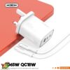 شاحن سوبر فاست الاصلي MOXOM MX-HC157 بقوة 65 واط