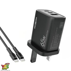 متجر يس ميديا 770999496 شاحن سوبر فاست الاصلي MOXOM MX-HC157 بقوة 65 واط