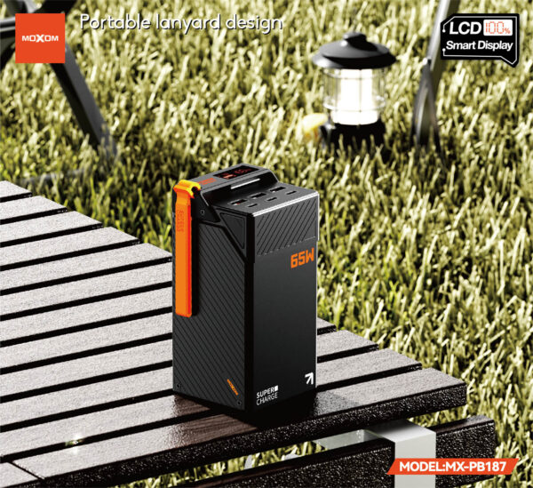 MX-PB186朋友圈 باور بنك عملاق سعة (50000mAh) الذكي 65W سوبر فاست 6 منافذ PB187