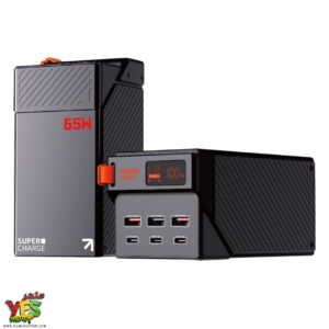 باور بنك عملاق سعة (50000mAh) الذكي 65W سوبر فاست 6 منافذ   PB187