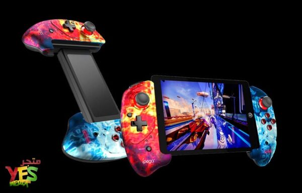 pg-9083b-wireless-controller-gamepad-ipega-with-phone-holder-flame (3) يد تحكم الألعاب اللاسلكية الممتدة Ipega PG-9083B للآيباد والتابلت والجوال